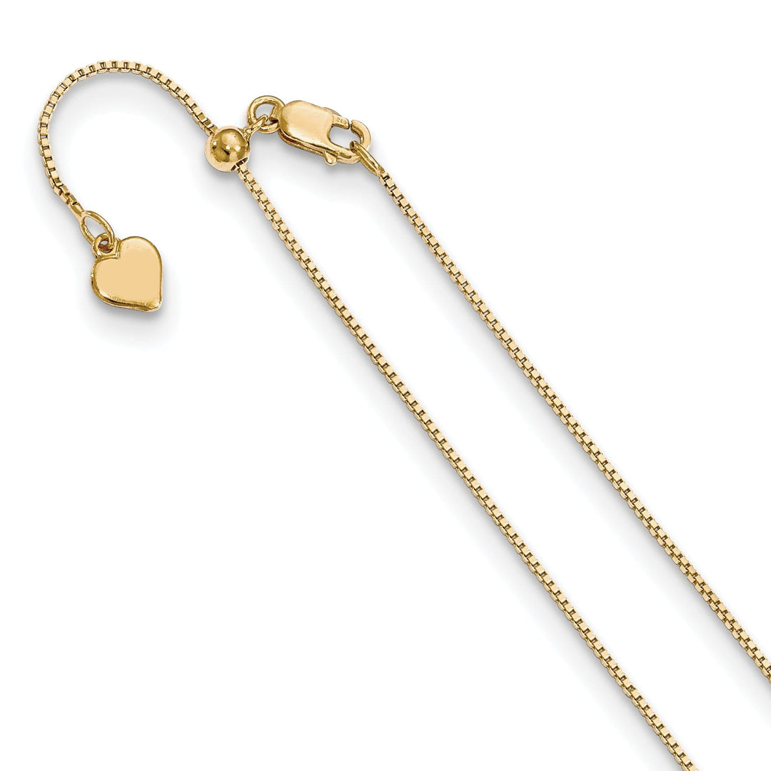 Silver .85 mm Gold-plated Adjustable Box Chain