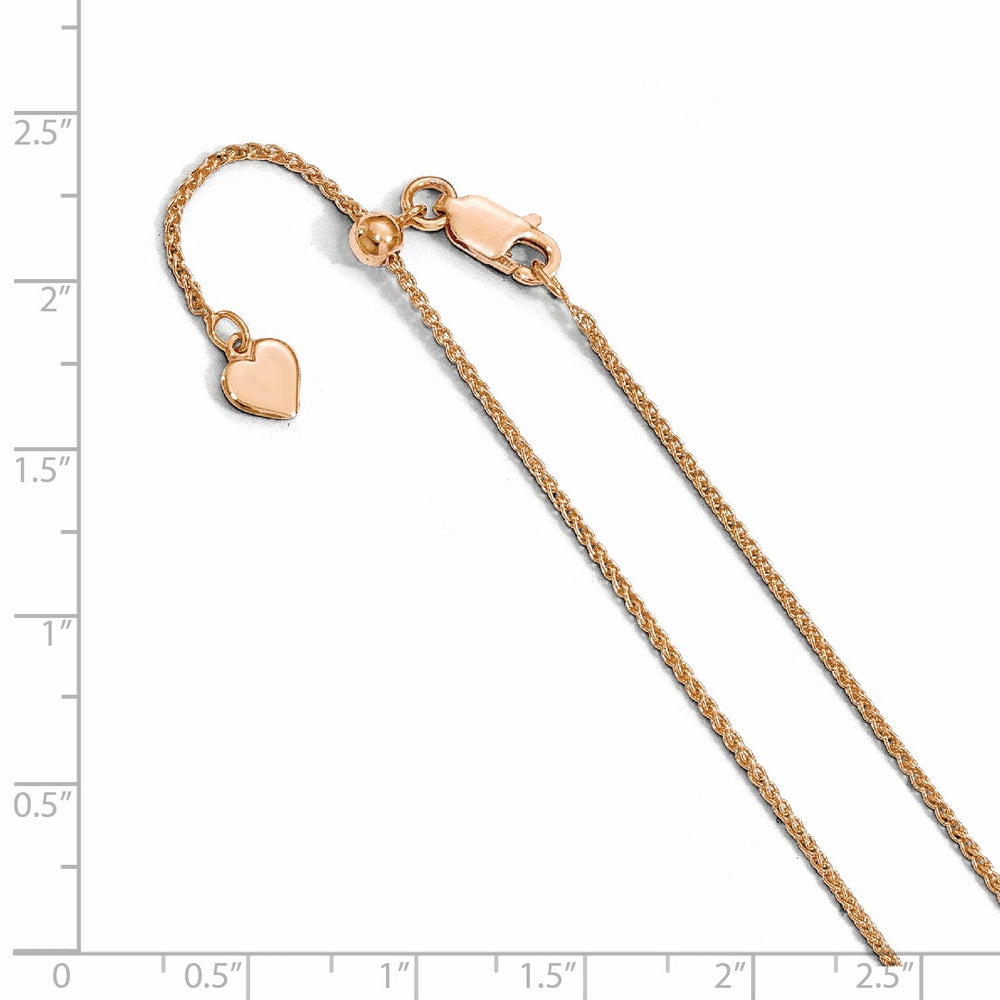 Silver Rose Gold-plated Adjustable Wheat Chain