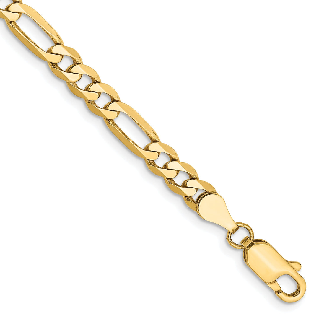 14k Yellow Gold 4.75-mm Flat Solid Figaro Chain