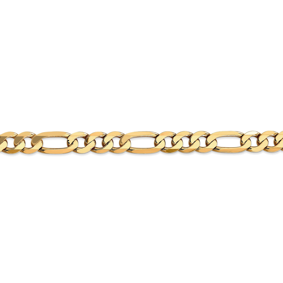 14k Yellow Gold 7.50-mm Flat Solid Figaro Chain