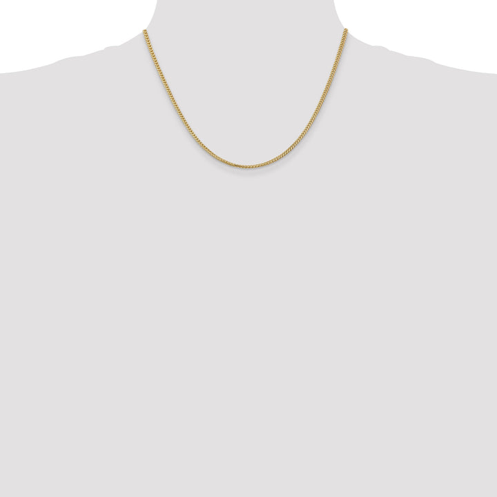14k Yellow Gold Polished 2.00mm Franco Chain