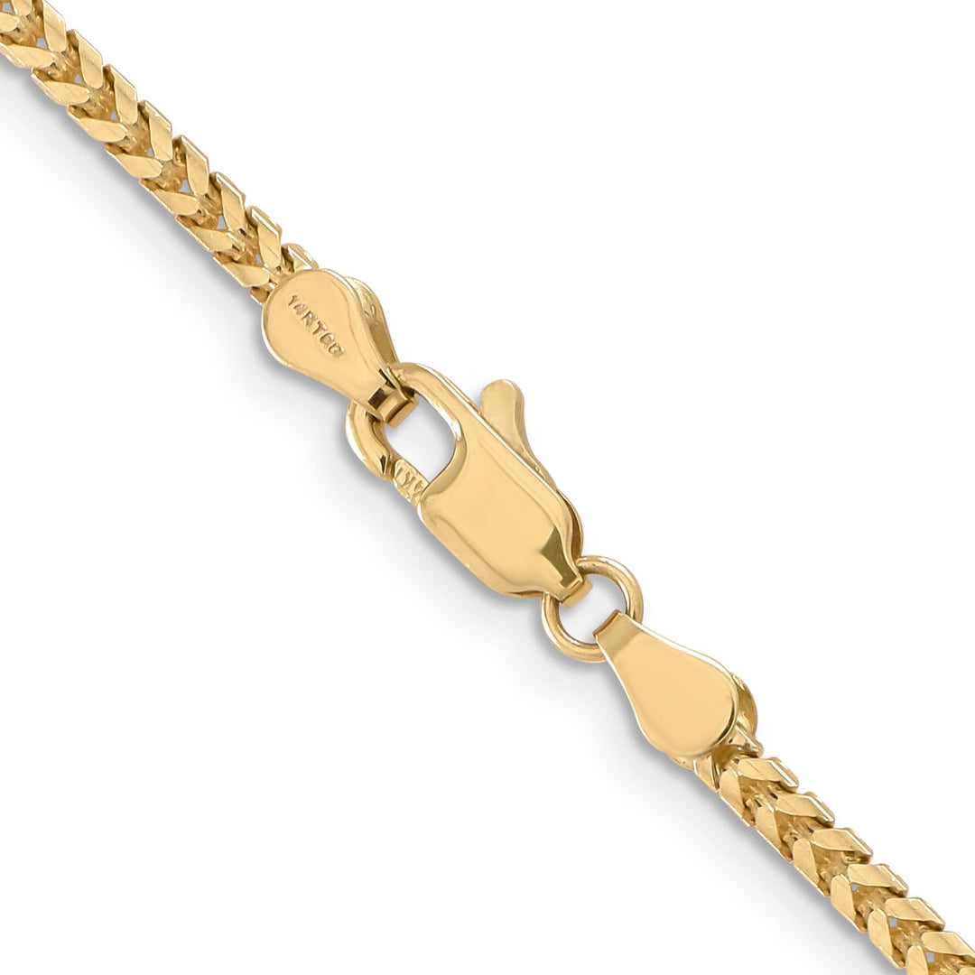 14k Yellow Gold Polished 2.50mm Franco Chain
