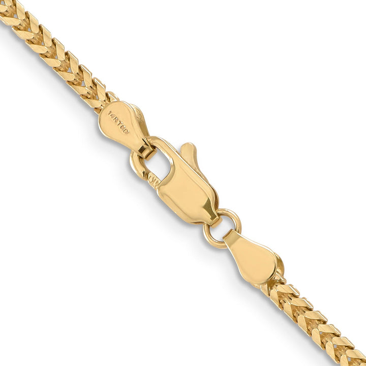 14k Yellow Gold Polished 2.50mm Franco Chain