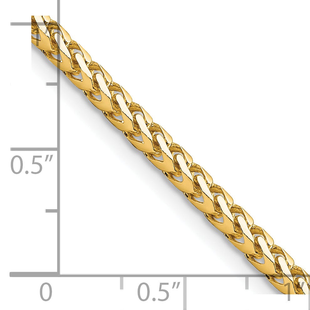 14k Yellow Gold Polished 3.00mm Franco Chain