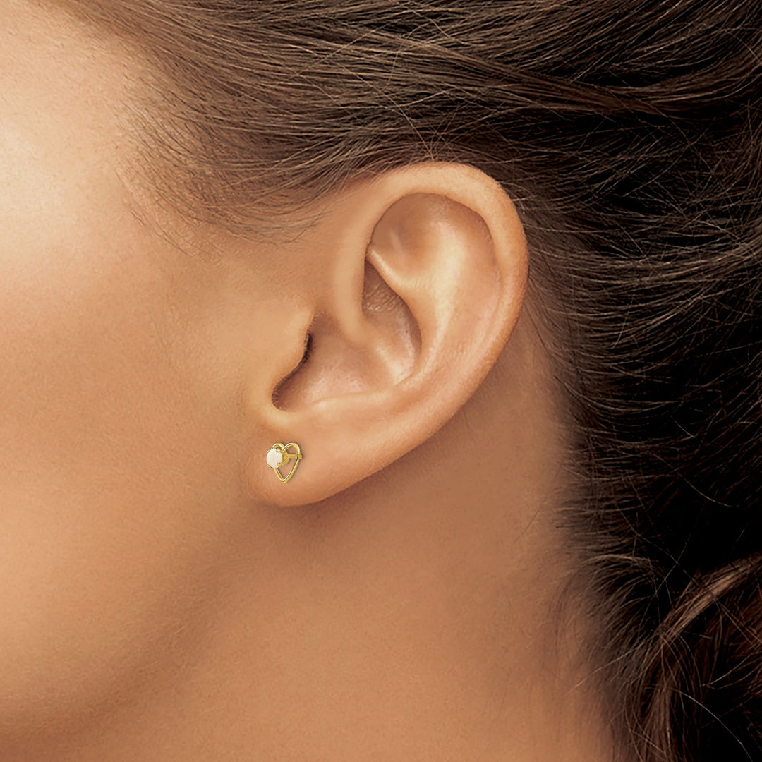 14k Yellow Gold Madi K Opal Birthstone Earrings