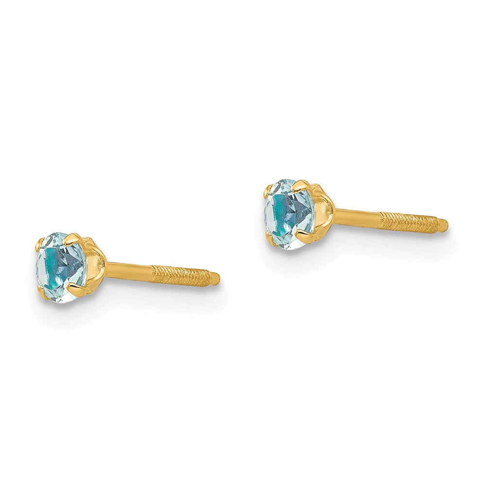 14k Yellow Gold Madi K Aquamarine Earrings