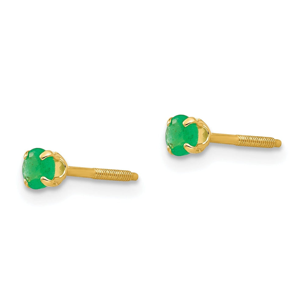 14k Yellow Gold Madi K Emerald Earrings