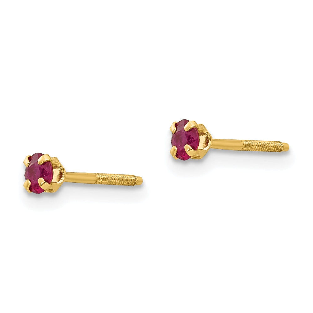 14k Yellow Gold Madi K Ruby Earrings