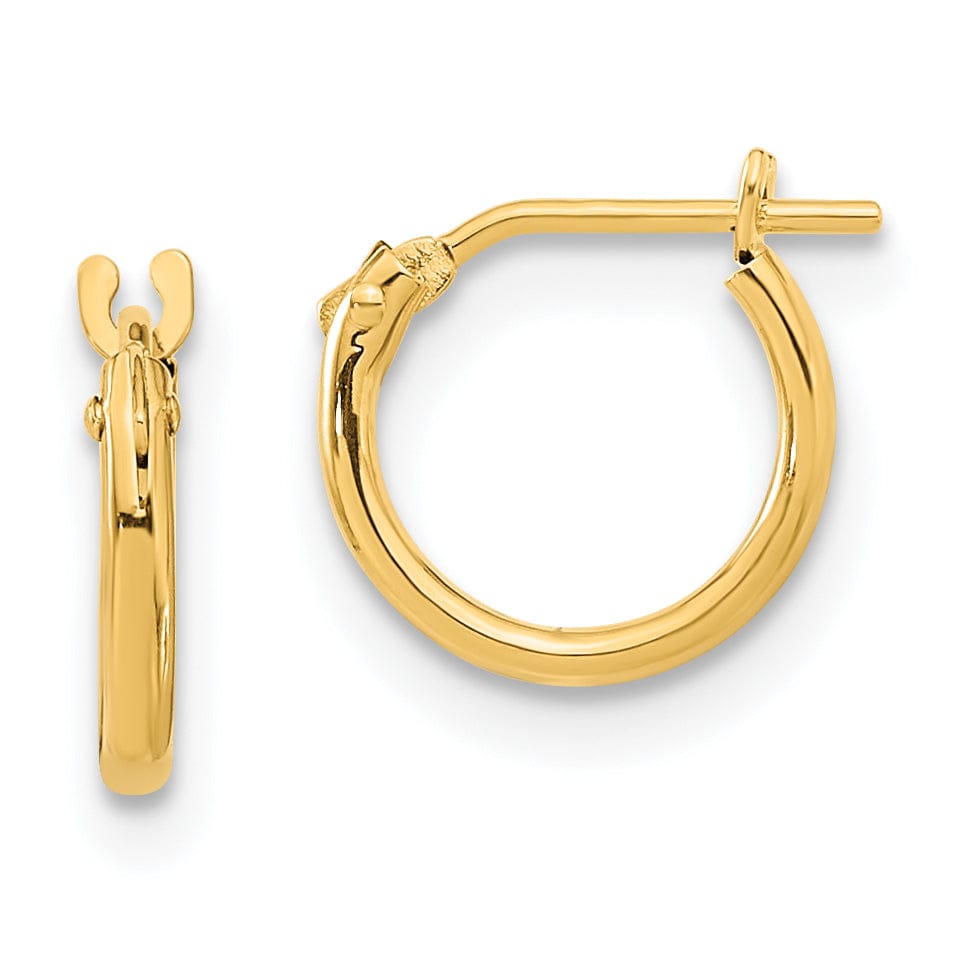 14k Yellow Gold Hoop Earrings