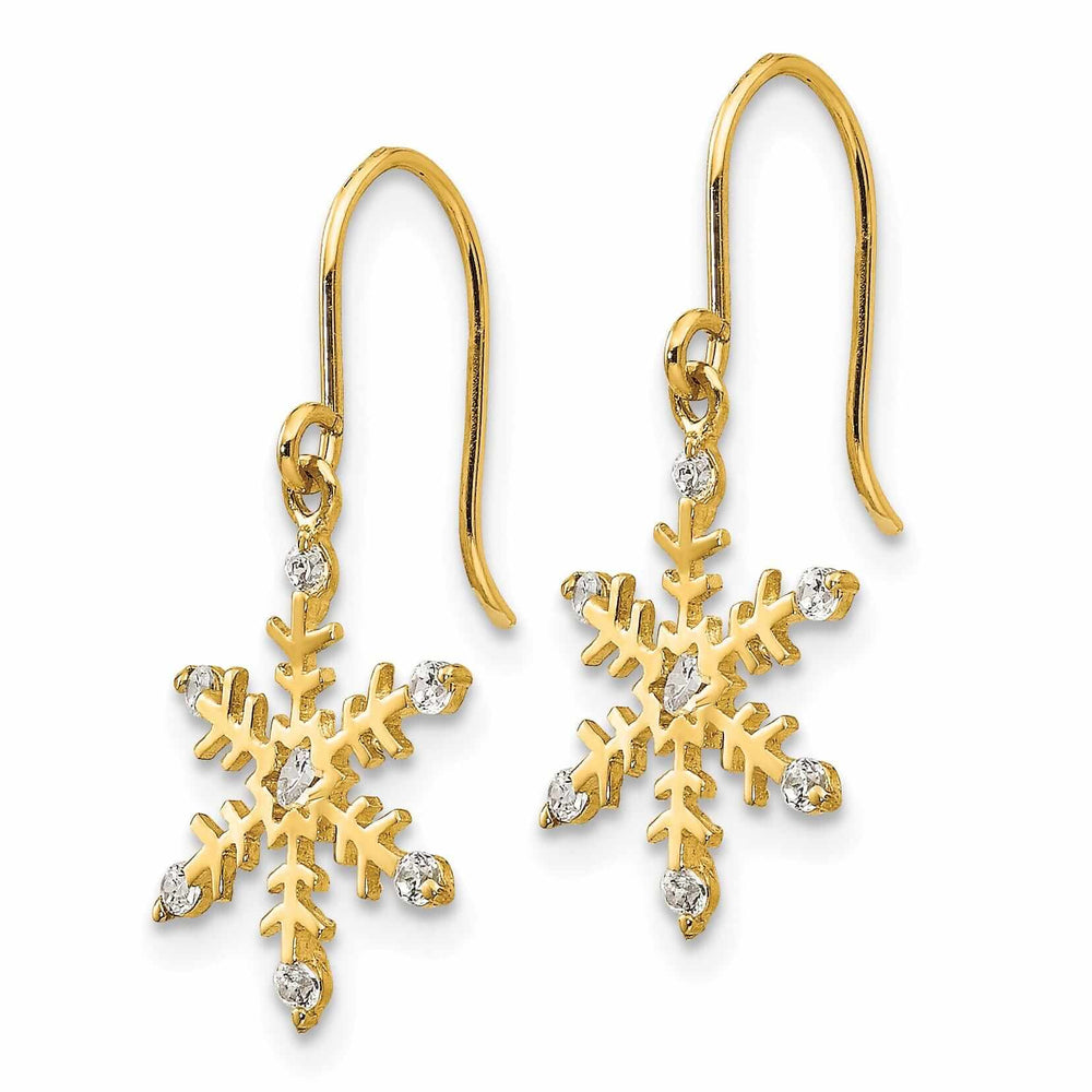 14k Madi K Snowflake Dangle Earrings