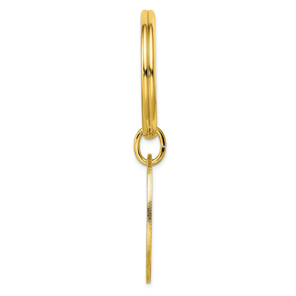 Gold Plated Polished Oval Key Ring