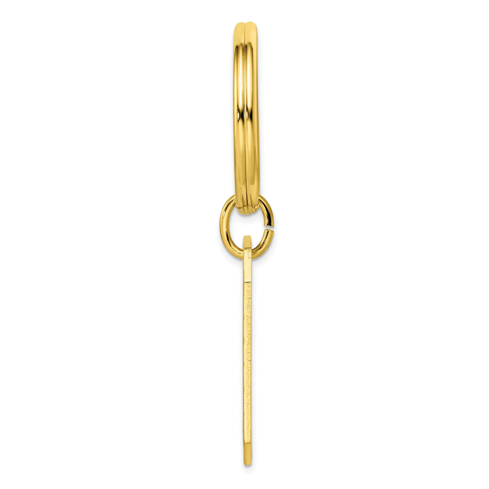 Gold Plated Swiss Cut Edge Key Ring