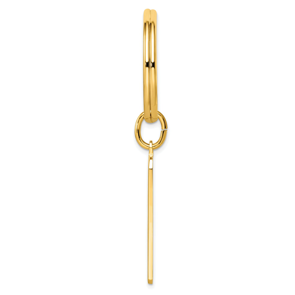 Gold Plated Horizontal Lines Key Ring