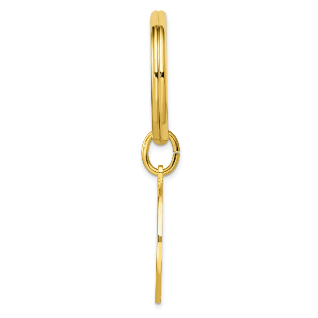 Gold Plated Polished Round Key Ring