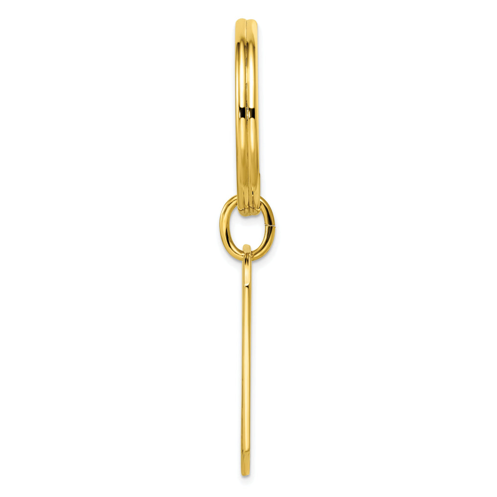 Gold Plated Patterned Edge Key Ring