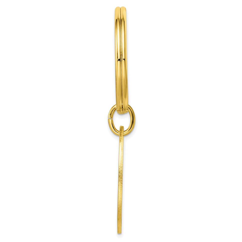 Gold Plated Satin Oval Key Ring