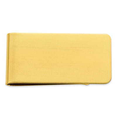 Gold Plated Satin Rectangle Money Clip