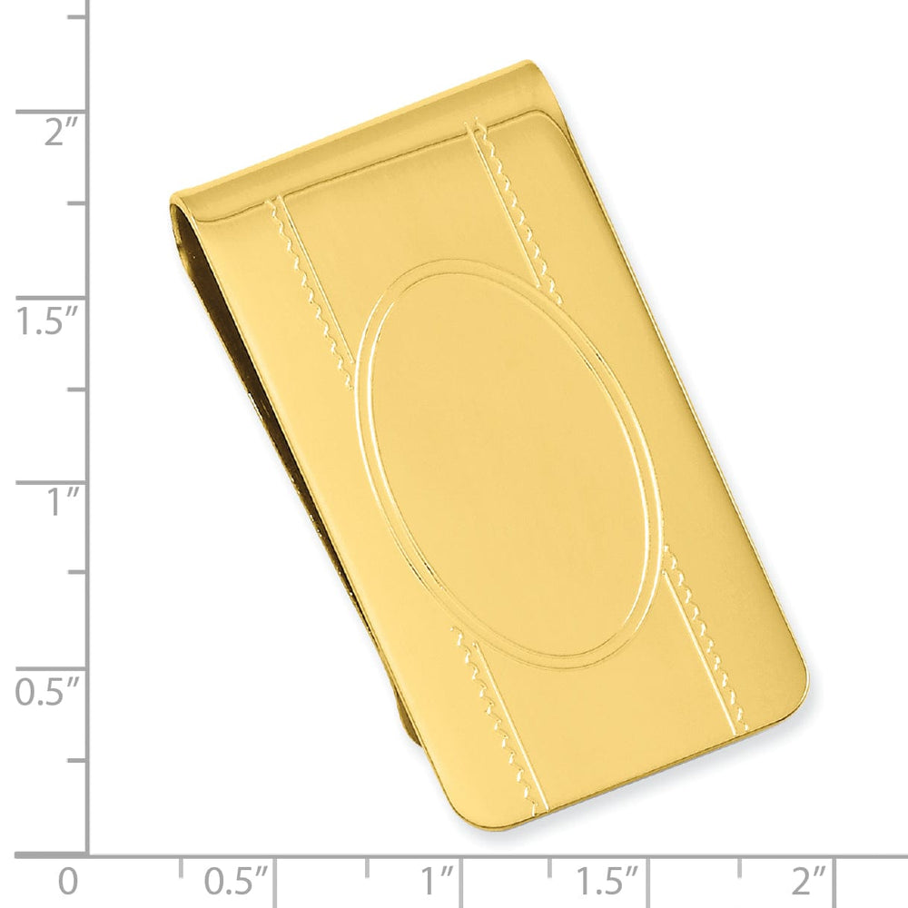 Gold Plated with Engravable Area Money Clip