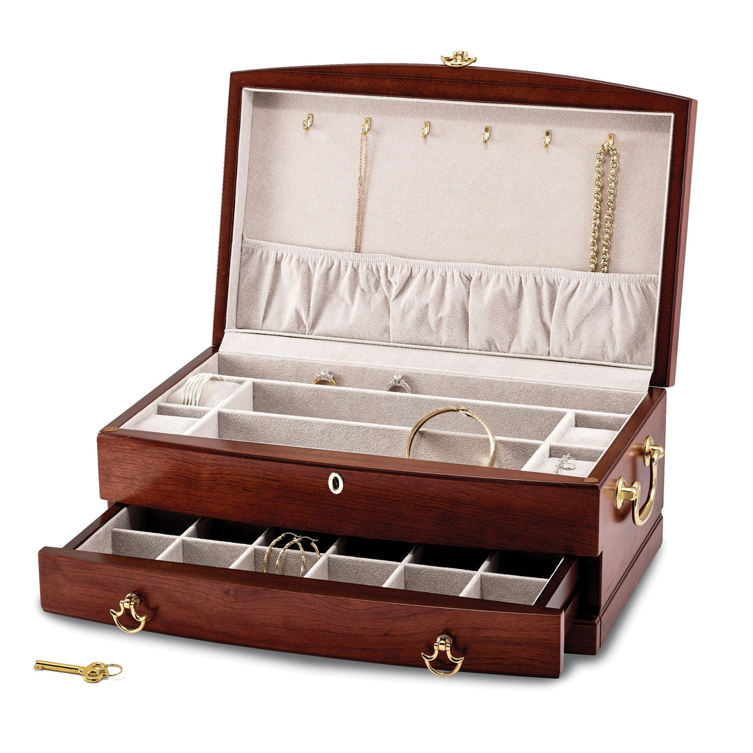 Cherry Bubinga Veneer 1-drawer Jewelry Chest