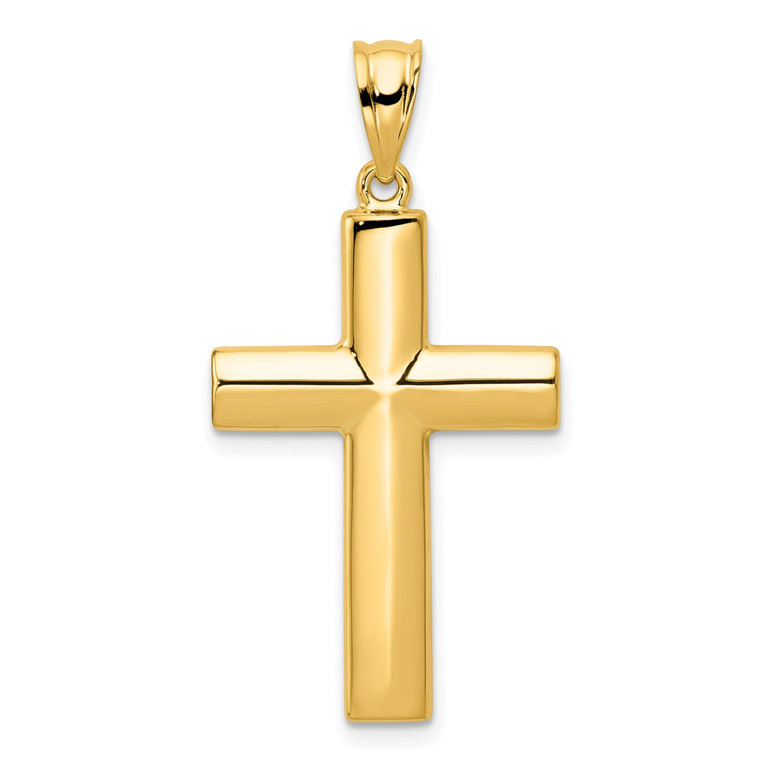 14k Yellow Gold Hollow Cross Pendant