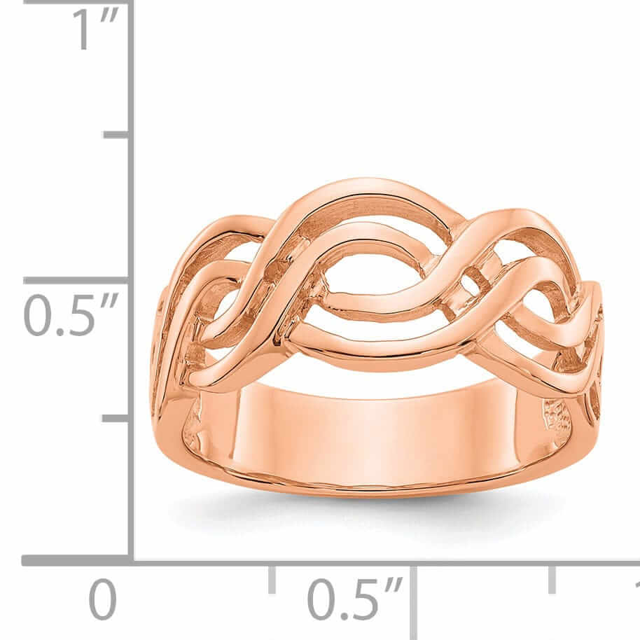 14k Rose Gold Timeless Creations Infinity Ring