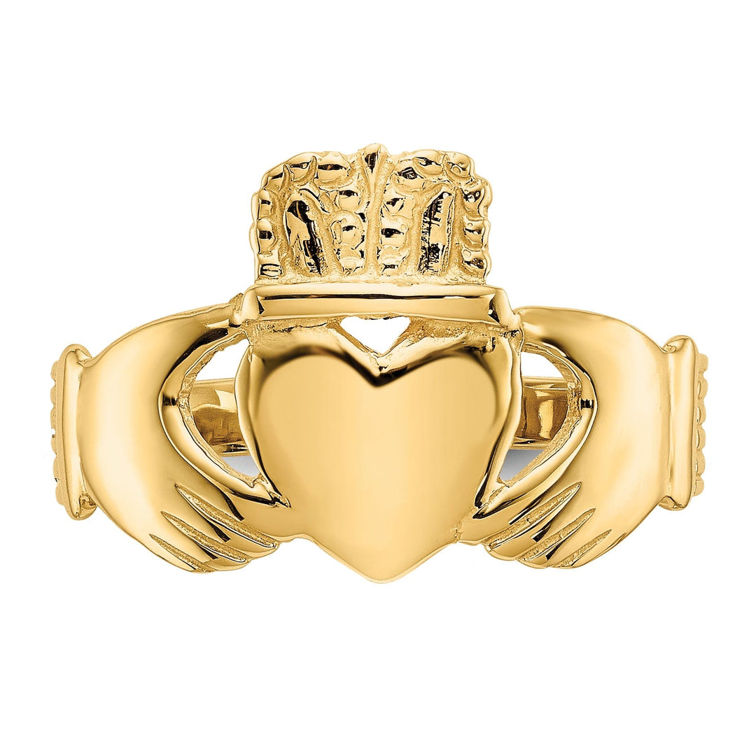 14kt yellow gold ladies claddagh ring