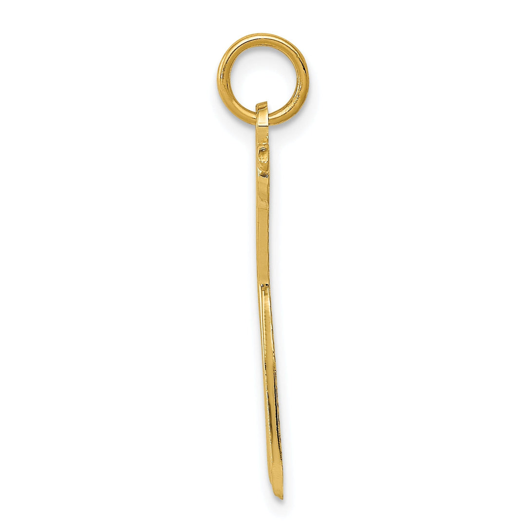 Polished 14k Yellow Gold Scissors Charm Pendant