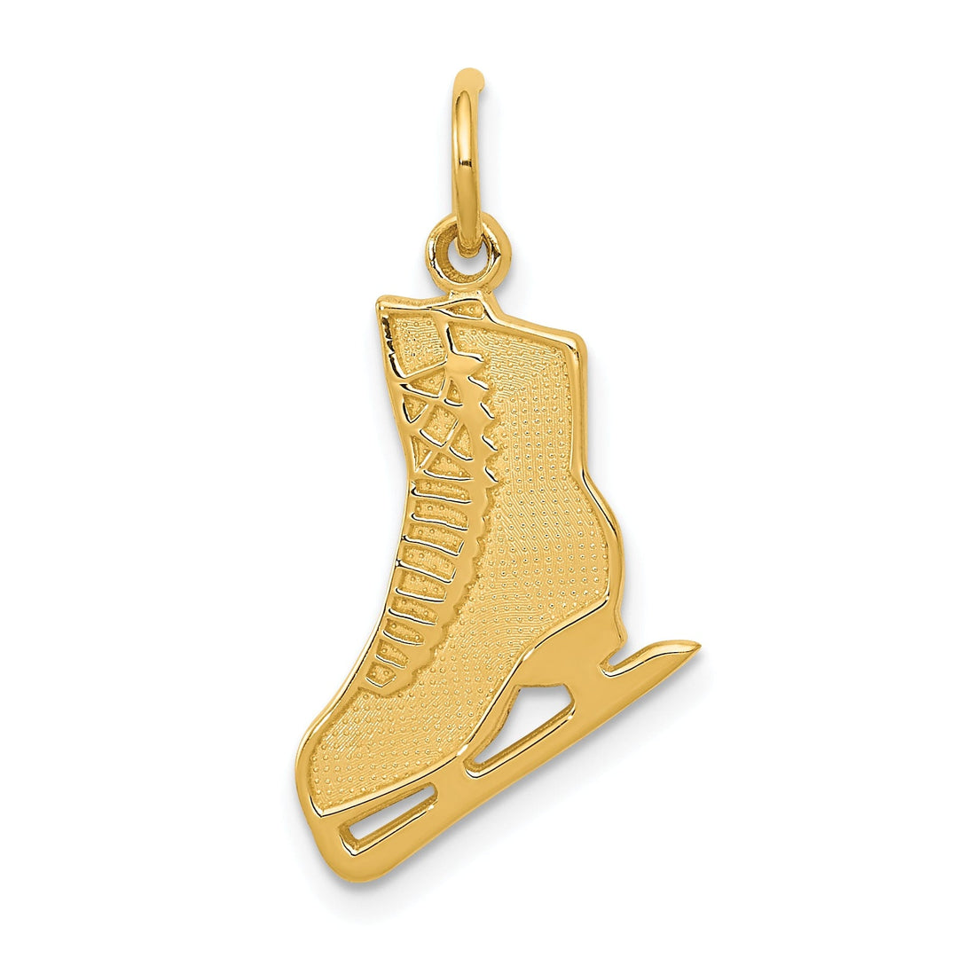 14k Yellow Gold Figure Skating Pendant