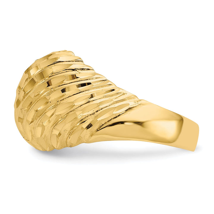 14kt Yellow Gold D.C Polished Domed Ring