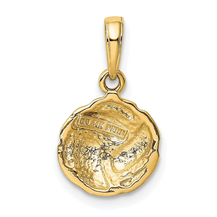 Solid 14k Yellow Gold Volleyball Charm Pendant