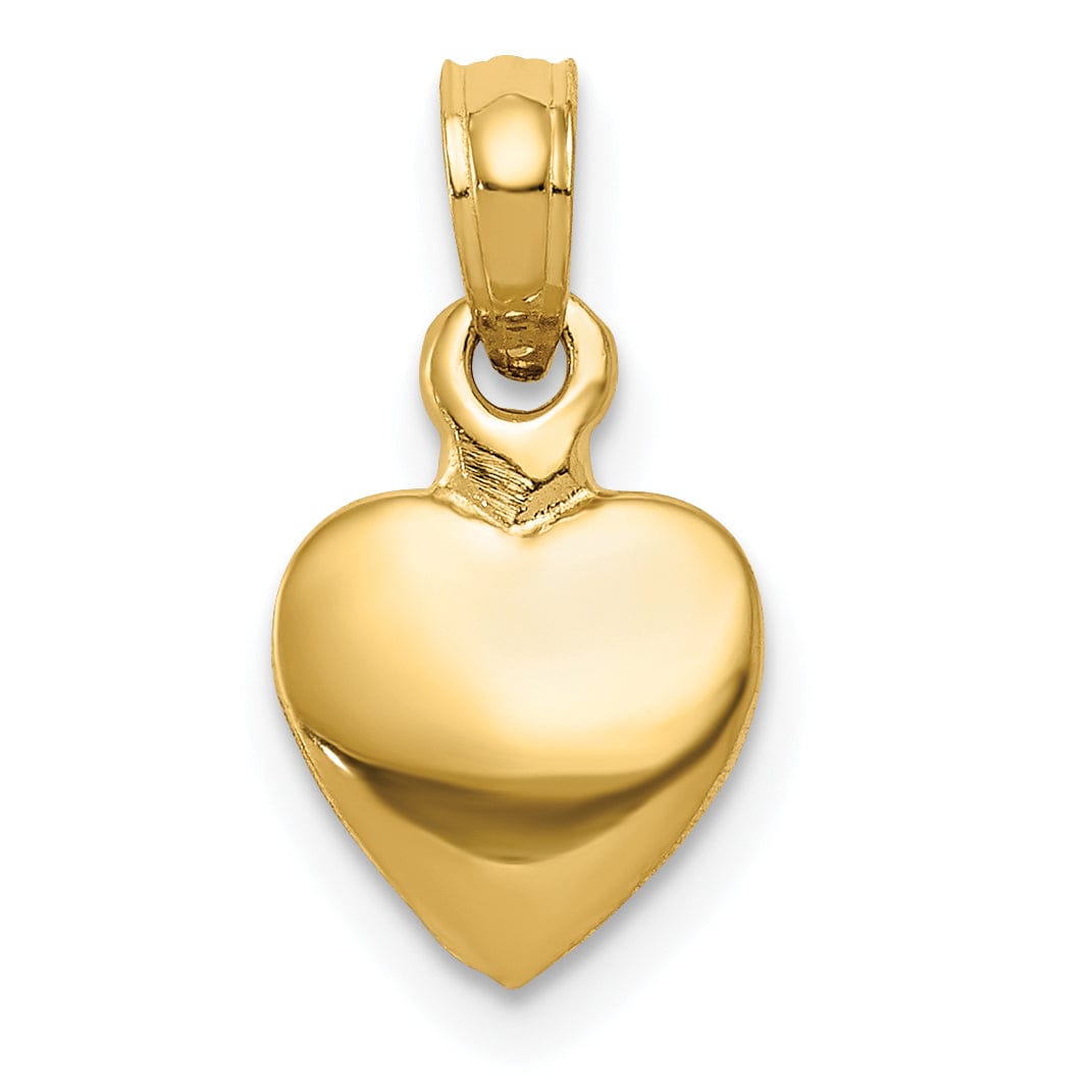 14k Yellow Gold Polished Mini Heart Pendant