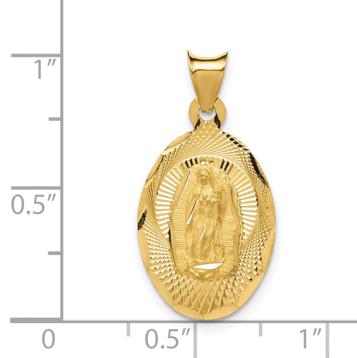 14k Yellow Gold Our Lady of Guadalupe Pendant