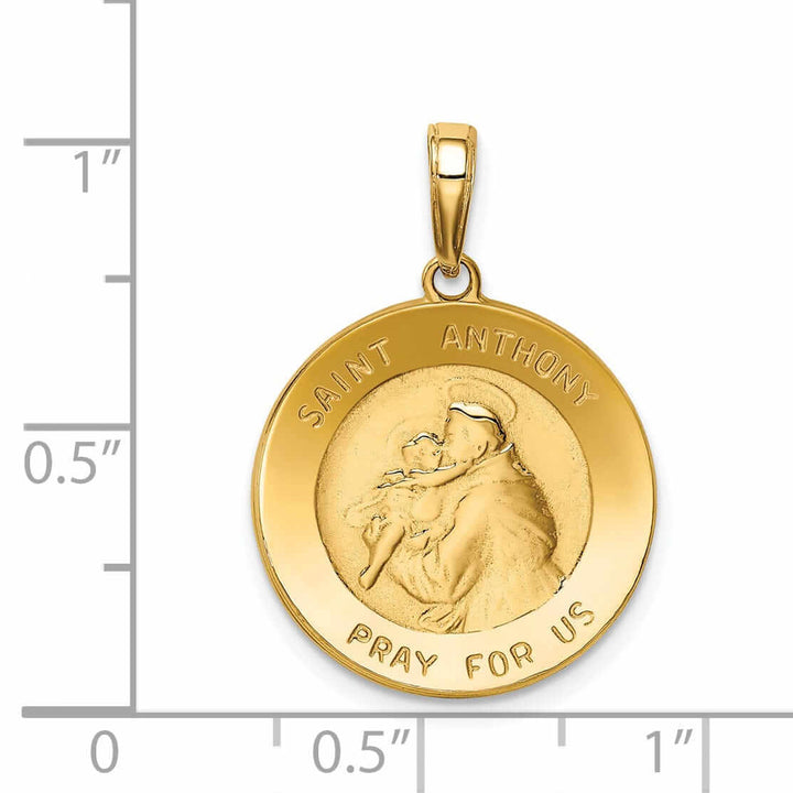 14 Yellow Gold Saint Anthony Small Round Medal
