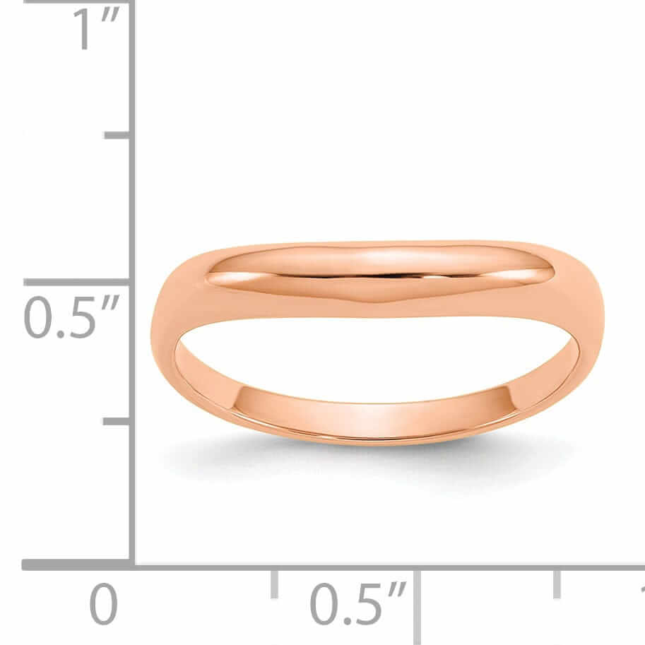 14k Rose Gold Timeless Creations Wave Ring