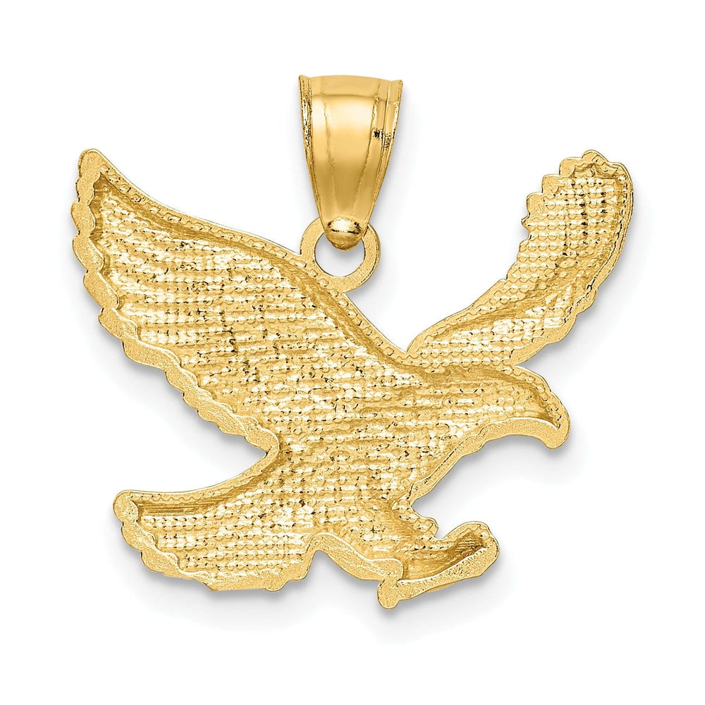 14k Yellow Gold Solid Polished D.C Eagle Men's Pendant