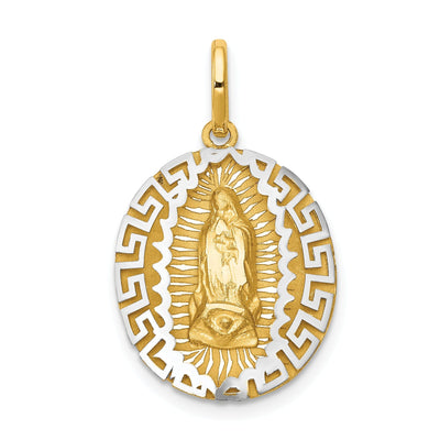 14k Two-Tone Gold Our Lady Of Guadalupe Charm