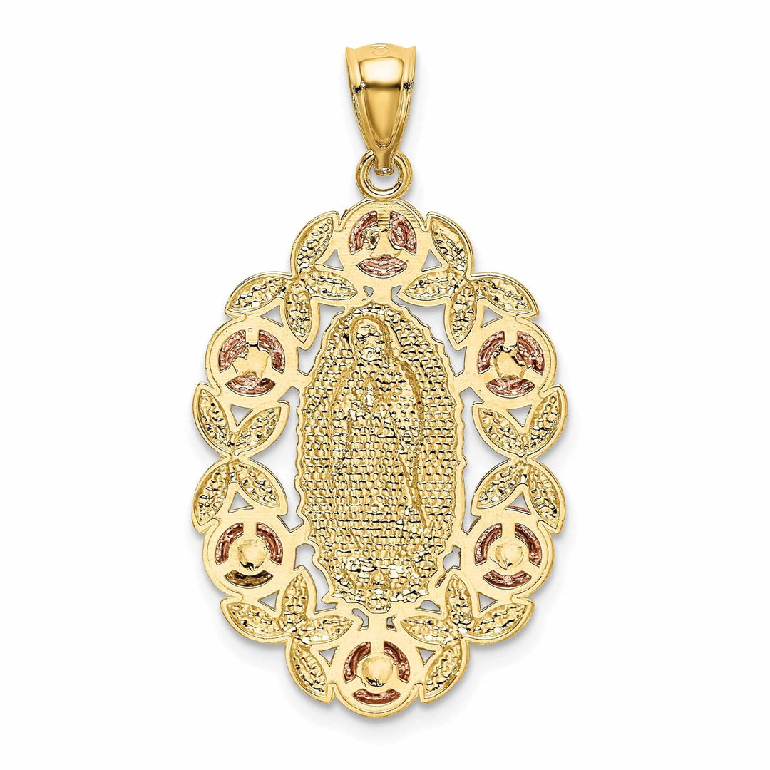 14 Two Tone Gold Our Lady of Guadalupe Pendant