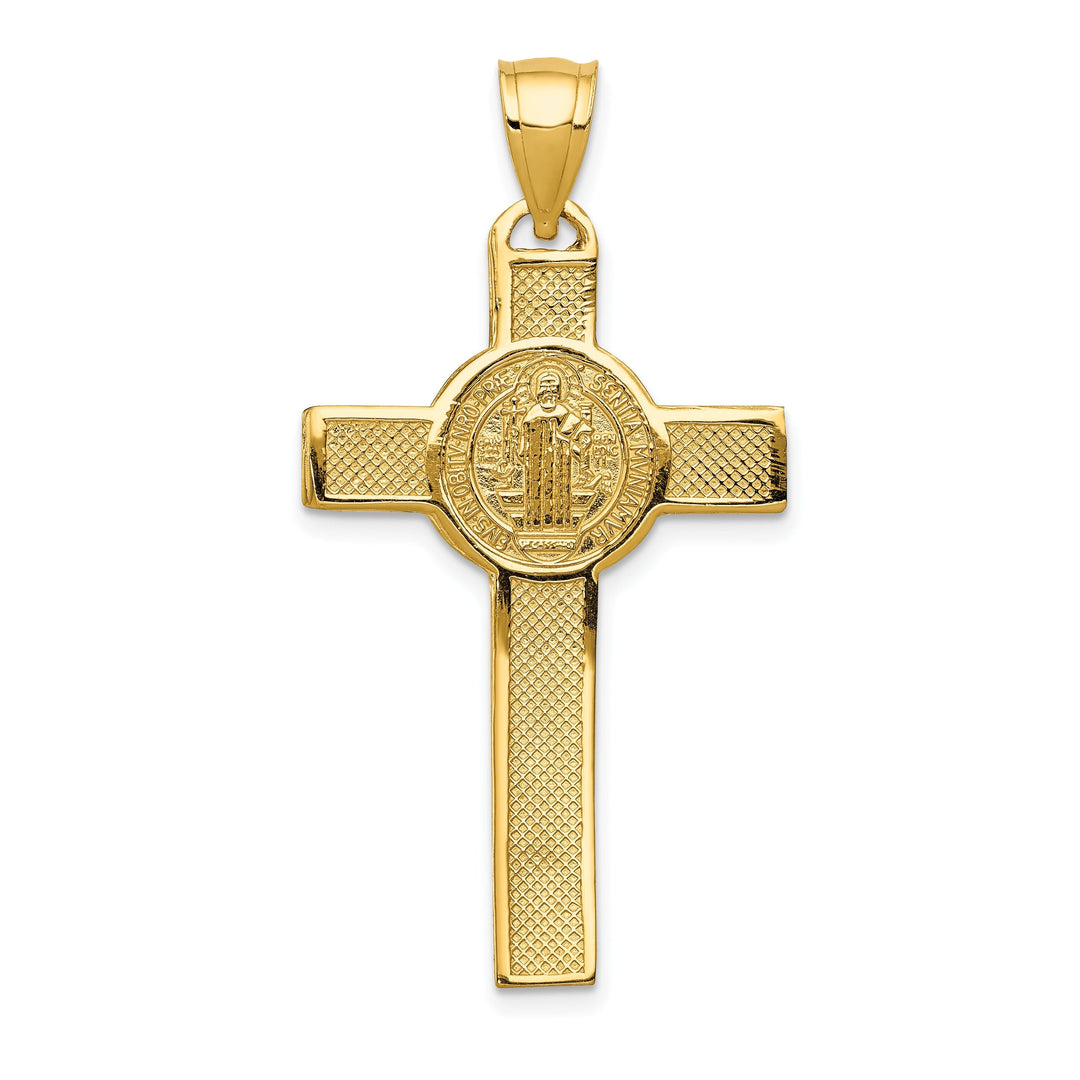 14k Yellow Gold San Benito Crucifix Pendant