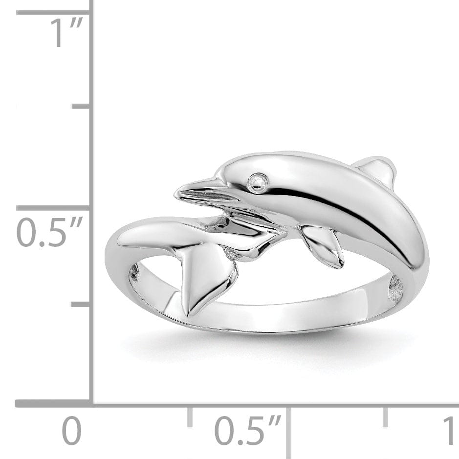 14k White Gold Dolphin Ring