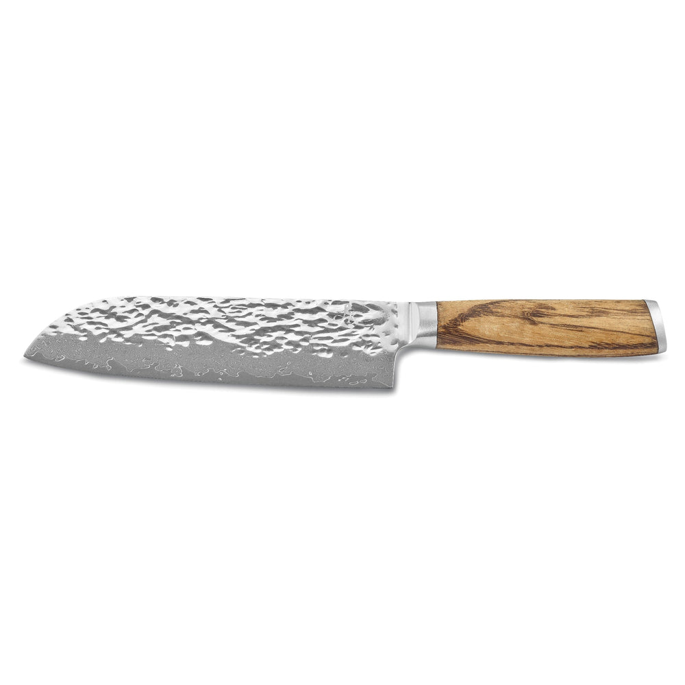 Damacus Steel Hammered Finish Zebra Wood Handle 4-Knife Set