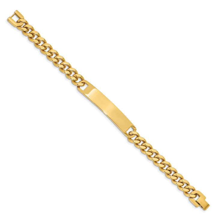 Gold Plated Large Polished ID Bracelet 8.25-inch