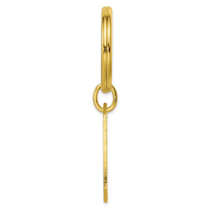 Gold Plated Cross Engravable Key Ring