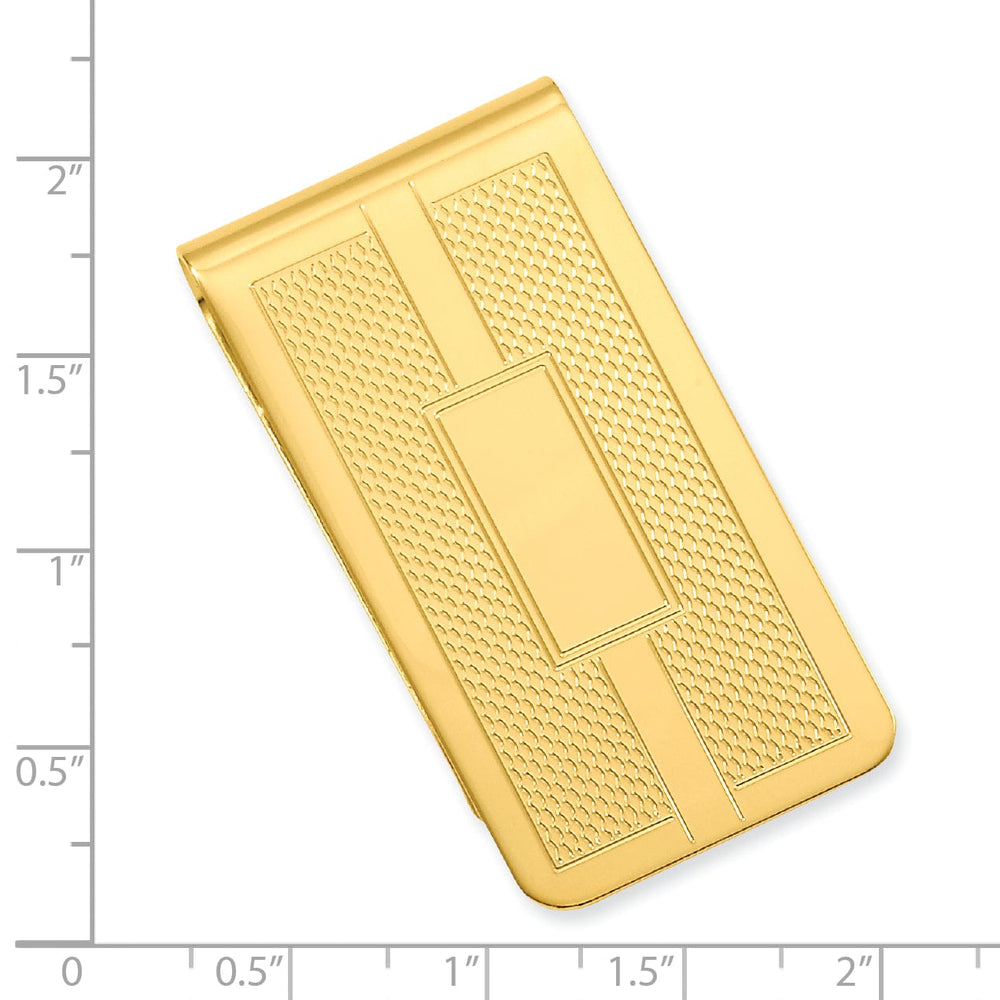 Gold Plated Honey Comb Square Money Clip