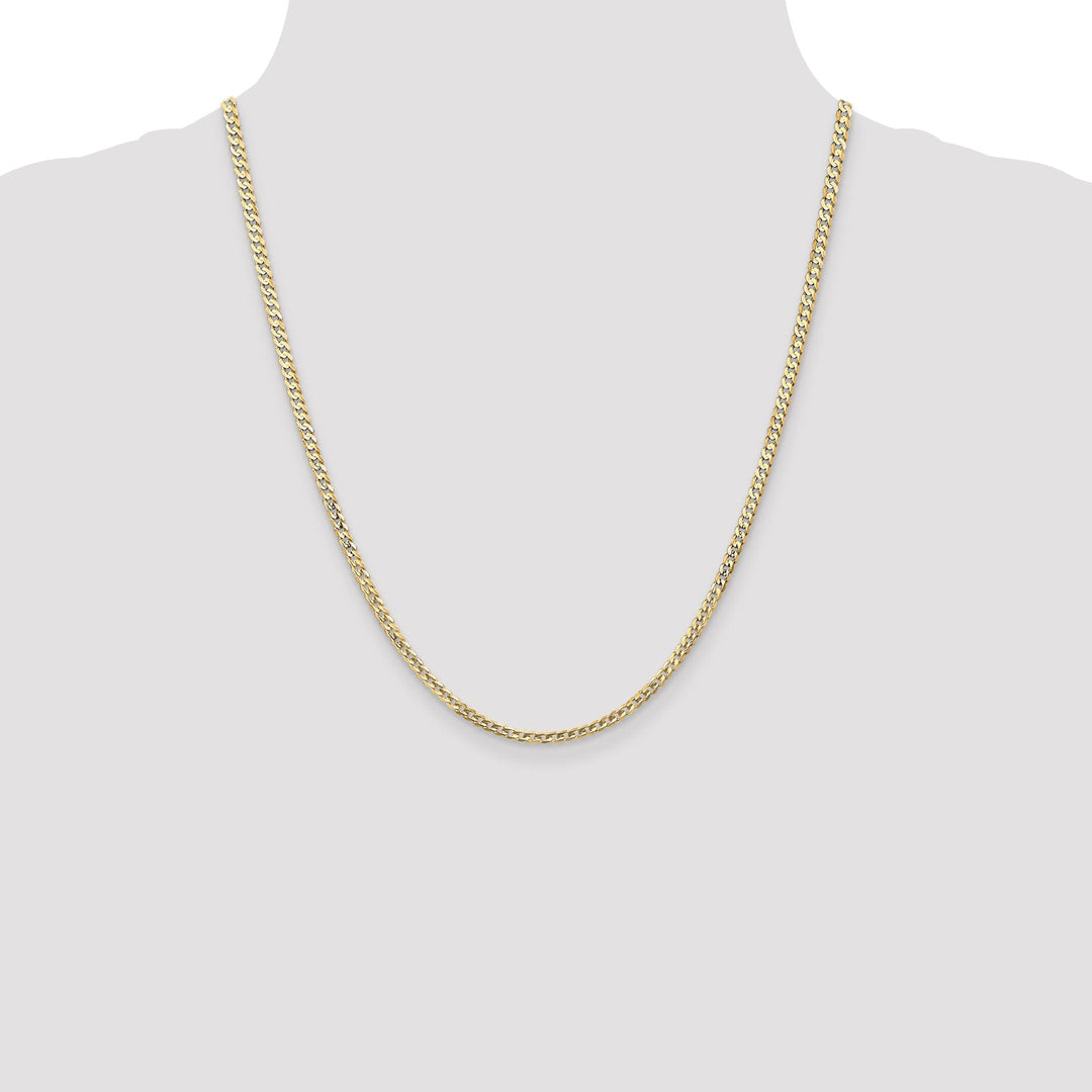 14k Yellow Gold 3.00mm Open Concave Curb Chain