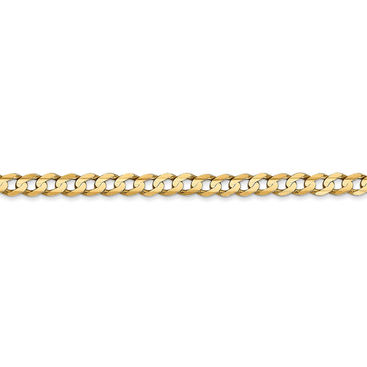 14k Yellow Gold 3.80mm Open Concave Curb Chain