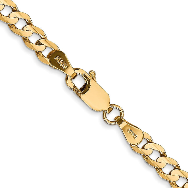 14k Yellow Gold 3.80mm Open Concave Curb Chain