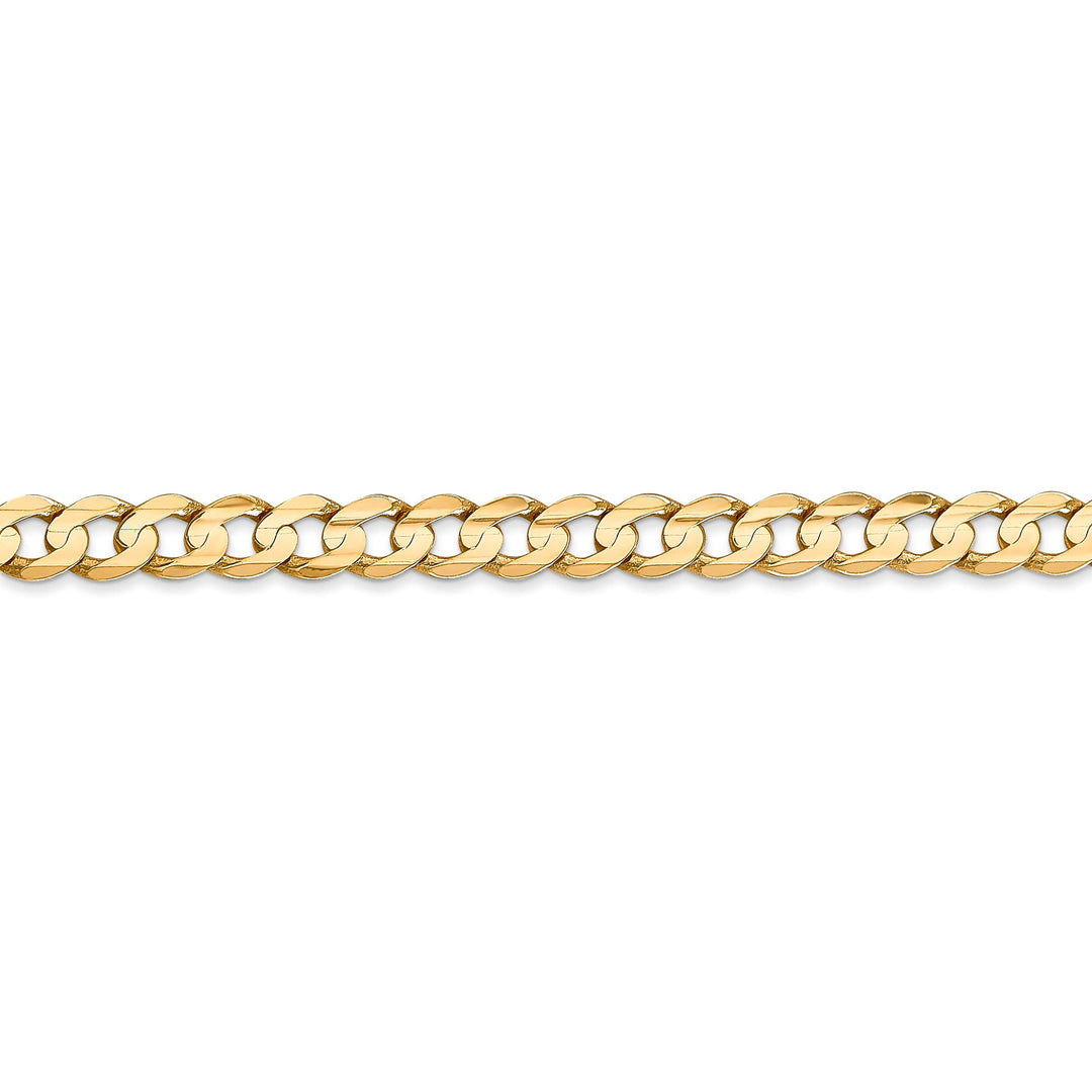 14k Yellow Gold 5.25mm Open Concave Curb Chain