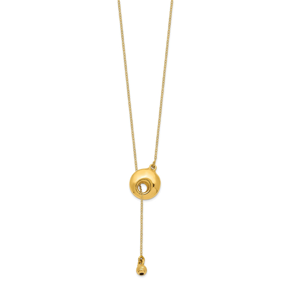 Leslie 14k Yellow Gold Polished Y-Drop Necklace