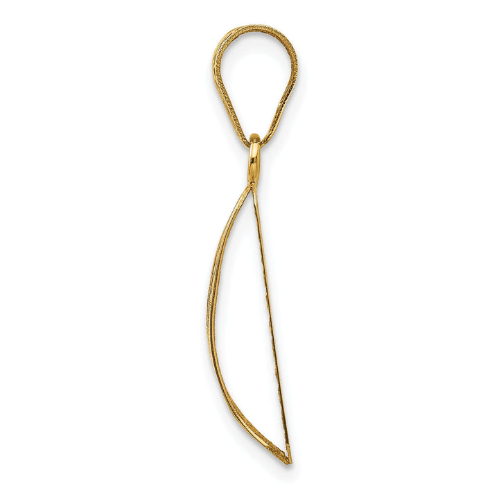 14k Yellow Gold Polished Hollow Fancy Pendant