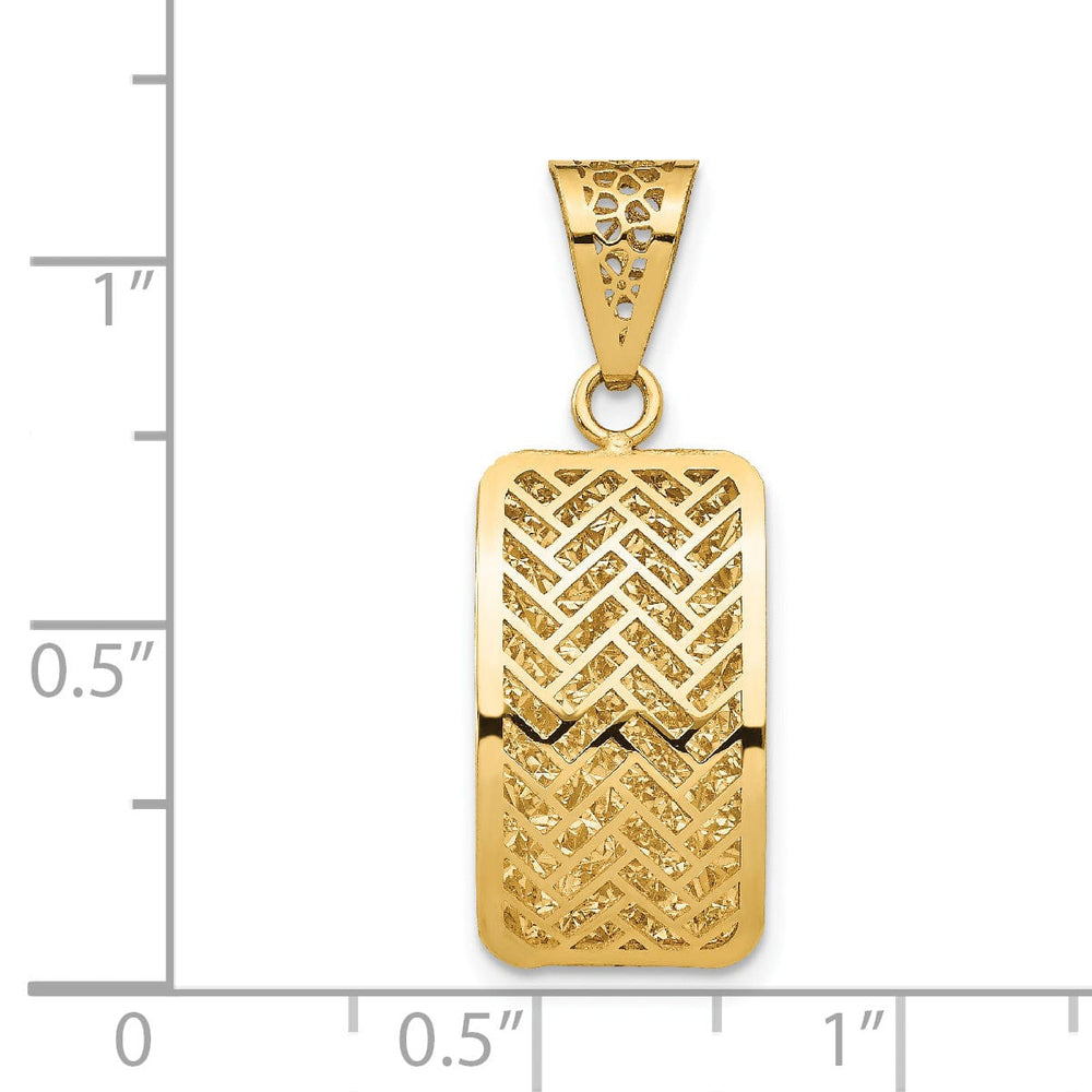 14k Yellow Gold Polished Hollow Fancy Pendant